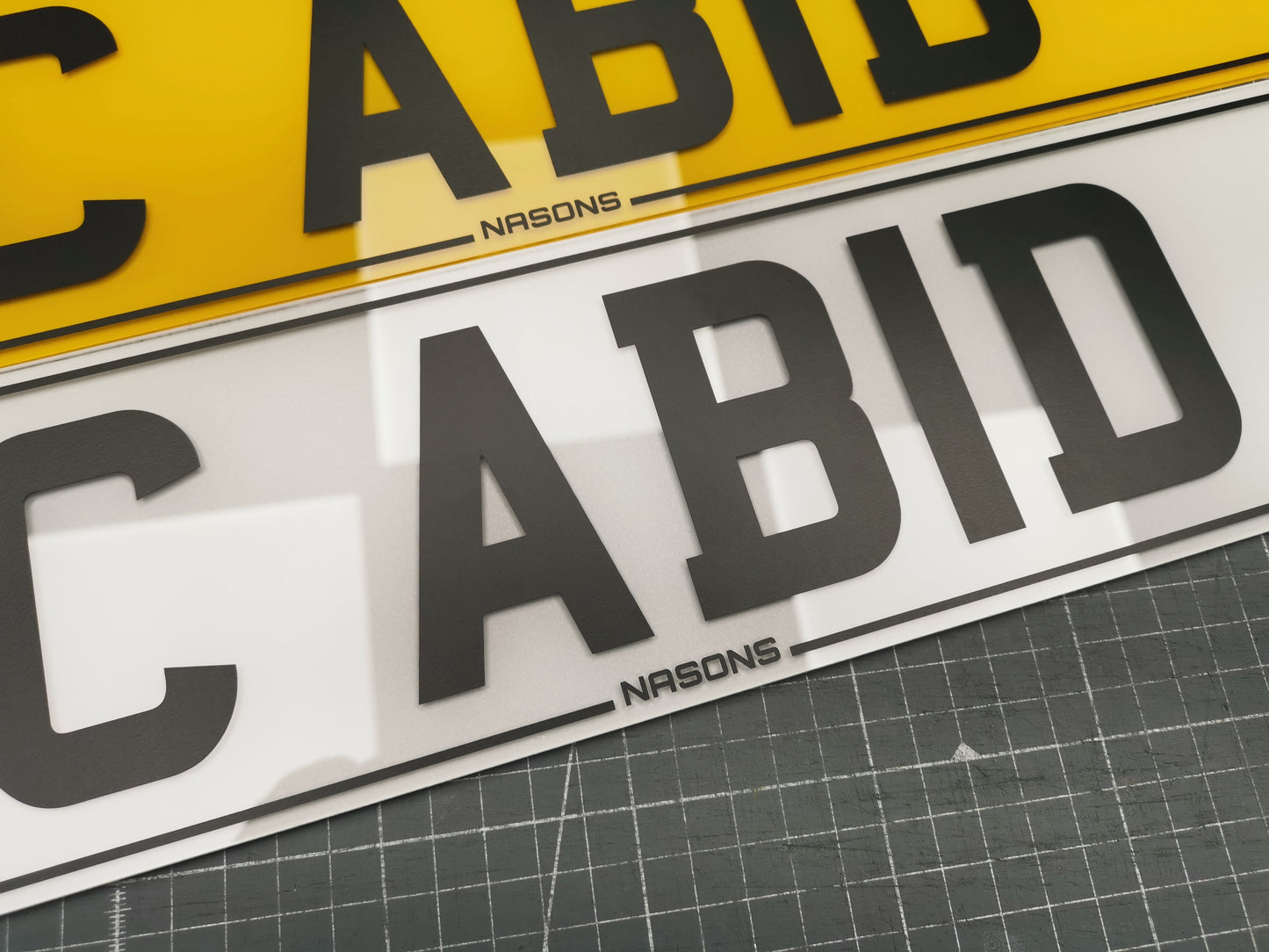 Standard Size Acrylic Number Plate
