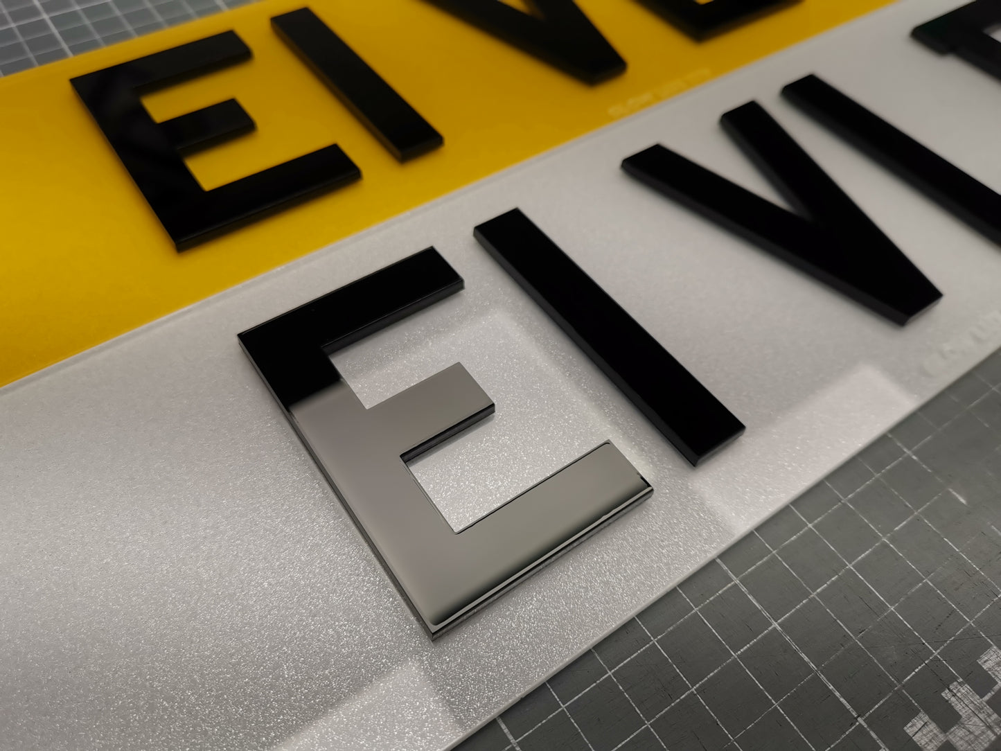 Standard Size Acrylic Number Plate