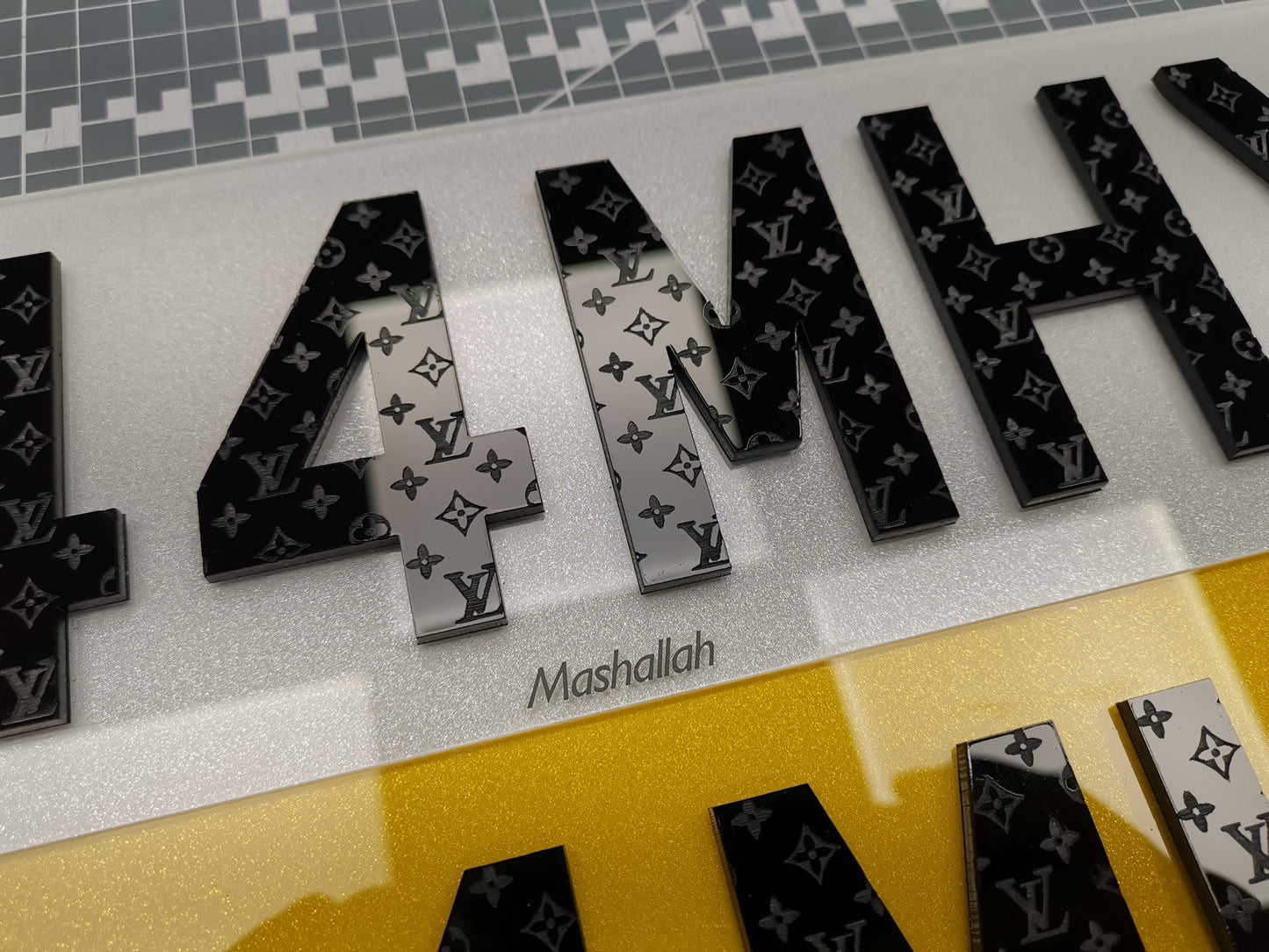 Standard Size Acrylic Number Plate